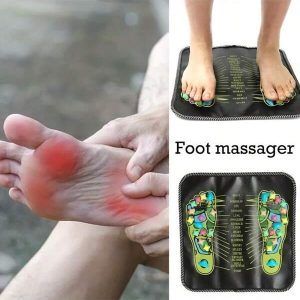 Reflexology Mat Foot Mat Massage Slippers Acupressure Massage Slippers Foot Massage Mat Foot Reflexology Massager  Physical Massage Foot Pad Black