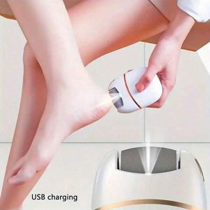 Rechargeable Electric Foot Callus Remover, Portable Electric Foot File With 2 Different Thickness Replacement Heads, Professional Foot Care Tool For Removing Dead Skin, Gift For Women Multicolor