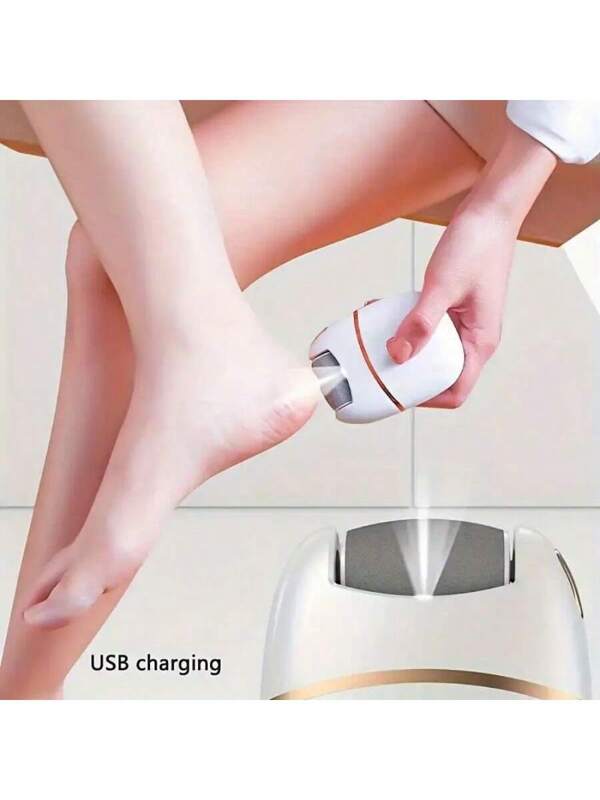 Rechargeable Electric Foot Callus Remover, Portable Electric Foot File With 2 Different Thickness Replacement Heads, Professional Foot Care Tool For Removing Dead Skin, Gift For Women Multicolor