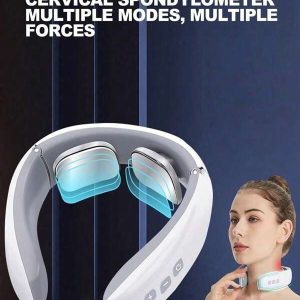 Shoulder And Neck Massager With Heat Compress,  Adjustable Massage Modes And Gear Strength - Relieve Cervical  Tension, Perfect Gift For Neck Massage White