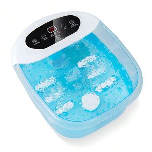 Homasis Foot Spa Massager Foot Bath Soak Tub With Heat Bubble Massage Beads Blue