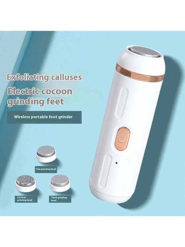 New Electric Foot File Callus Remover, Automatic Foot Care Scrubber Machine For Home Use White