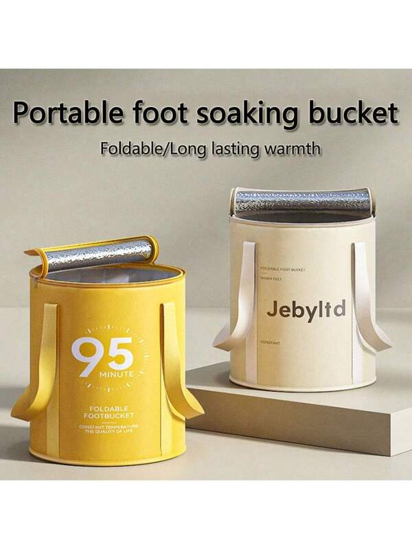 1pc Portable Foldable Foot Soak Tub, Collapsible Foot Soak Bag, Foot Wash Basin, Outdoor Portable Foot Basin, Insulated Foot Soak Tub, Dorm Large Tub, Home Portable Foot Soak Spa Multicolor